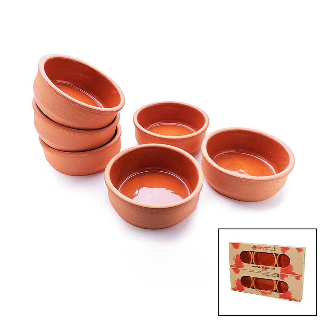 ERVAPOT ( 6PCS ) ( KUTULU ) MİNİ KAPAKSIZ GÜVEÇ KABI ( ÇAP: 9.8CM & DERİNLİK: 3CM )*12=K ERVAPOT ( 6PCS ) ( KUTULU ) MİNİ KAPAKSIZ GÜVEÇ KABI ( ÇAP: 9.8CM & DERİNLİK: 3CM )*12=K