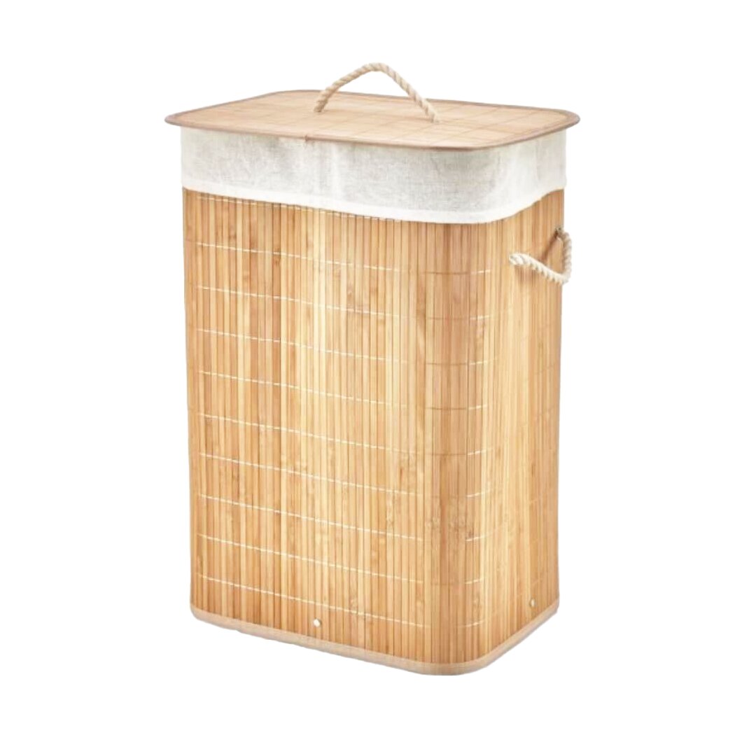 İBİCO İ21-076 DİKDÖRTGEN ( BAMBU AHŞAP ) KİRLİ ÇAMAŞIR SEPETİ ( 40X30X60CM ) ( SEYYAR KAPAKLI ) ( İÇİ BEZLİ ) ( İP KULPLU )*12