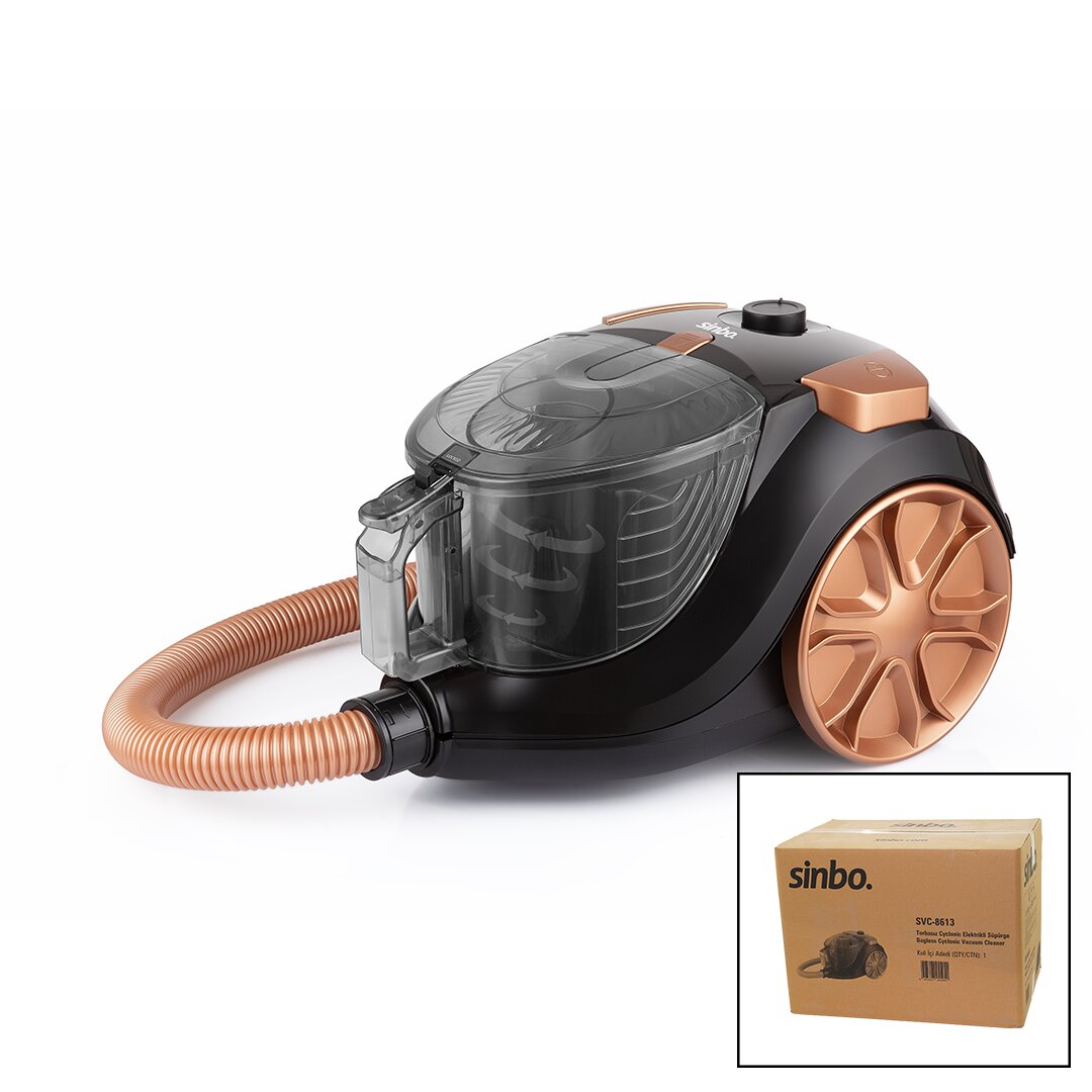 SİNBO SVC-8613 TORBASIZ ELEKTRİKLİ SÜPÜRGE ( SESSİZ ÇALIŞMA ) ( 2.8 TOZ HANESİ )*1