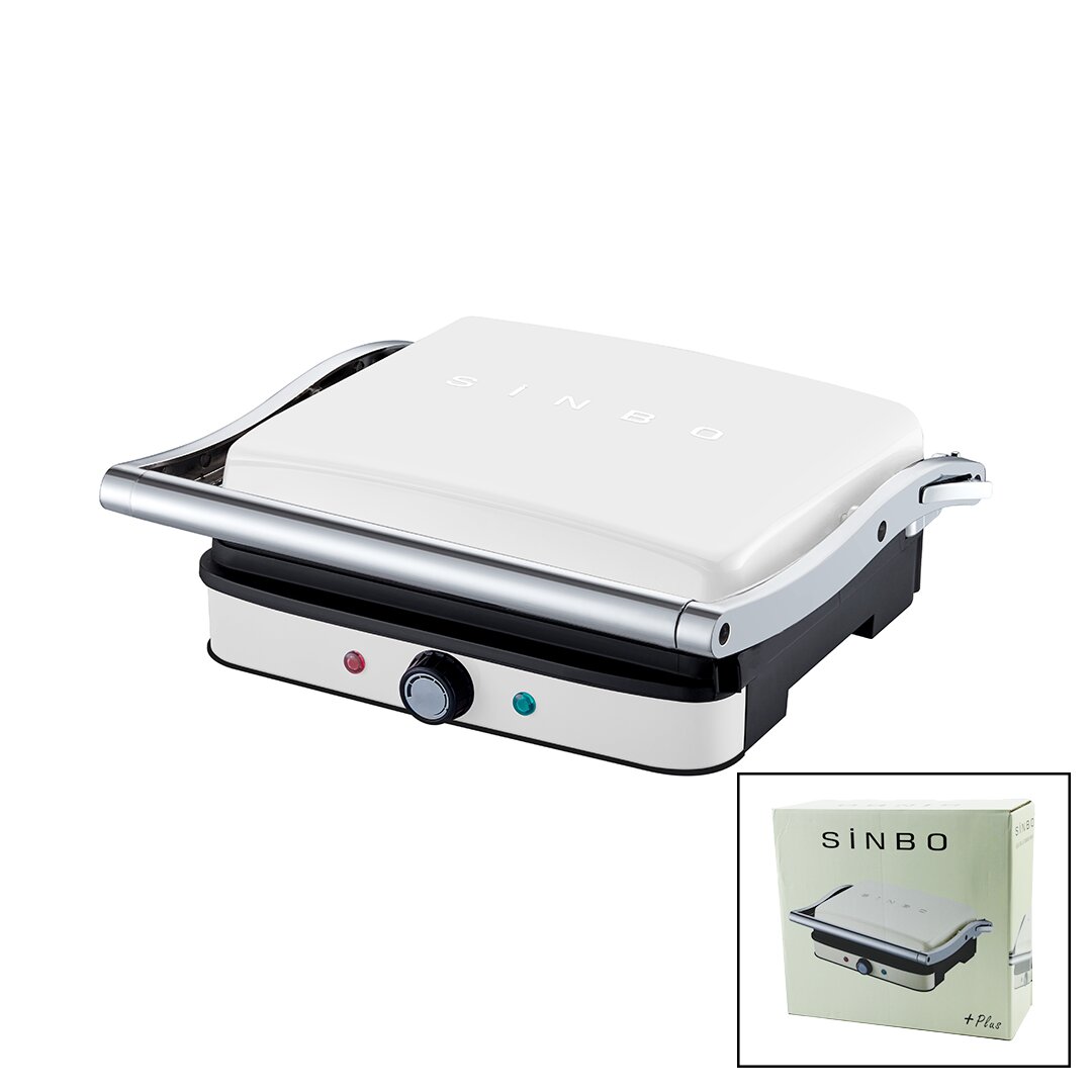 SİNBO SSM-2571 ( BEYAZ ) IZGARA VE TOST MAKİNESİ ( AYARLANABİLİR ISI ) ( 180° AÇILABİLİR ÜST GÖVDE )*4 SİNBO SSM-2571 ( BEYAZ ) IZGARA VE TOST MAKİNESİ ( AYARLANABİLİR ISI ) ( 180° AÇILABİLİR ÜST GÖVDE )*4