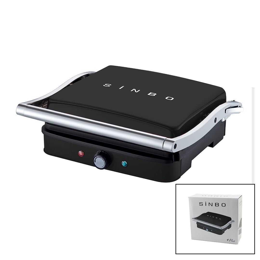 SİNBO SSM-2571 ( SİYAH ) IZGARA VE TOST MAKİNESİ ( AYARLANABİLİR ISI ) ( 180° AÇILABİLİR ÜST GÖVDE )*4 SİNBO SSM-2571 ( SİYAH ) IZGARA VE TOST MAKİNESİ ( AYARLANABİLİR ISI ) ( 180° AÇILABİLİR ÜST GÖVDE )*4