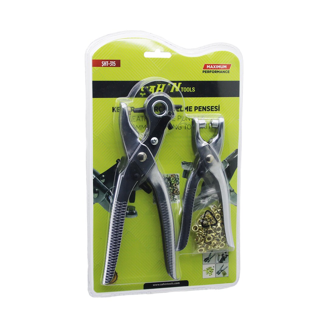 ŞAHİN TOOLS ŞHT-315 ( 2Lİ SET ) ( 6-DİŞLİ METAL KEMER DELME PENSESİ )  & ( PERÇİN PENSESİ )  ( + GOLD PERÇİN )*60 ŞAHİN TOOLS ŞHT-315 ( 2Lİ SET ) ( 6-DİŞLİ METAL KEMER DELME PENSESİ )  & ( PERÇİN PENSESİ )  ( + GOLD PERÇİN )*60