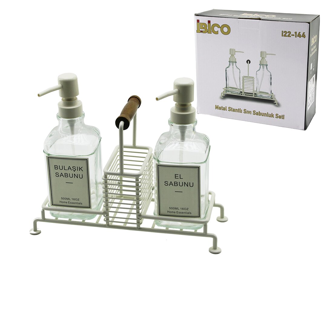 İBİCO İ22-144 ( 3PCS ) METAL STANDLI & CAM SIVI SABUNLUK SETİ ( AHŞAP TUTMALI & SÜNGERLİK)*24 İBİCO İ22-144 ( 3PCS ) METAL STANDLI & CAM SIVI SABUNLUK SETİ ( AHŞAP TUTMALI & SÜNGERLİK)*24