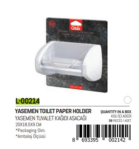 QLUX L-00214 YASEMEN KAPAKLI WC KAĞITLIK*36                     qwe07