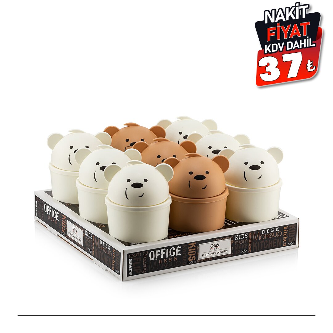 QLUX L-00586 HİPPO ( MİNİ ) ( AYICIK MODELİ ) MASA ÜSTÜ ÇÖP KOVASI ( OFİS & ÇOCUK ODASI & MAKYAJ VB.)*18=K                     qwe08 QLUX L-00586 HİPPO ( MİNİ ) ( AYICIK MODELİ ) MASA ÜSTÜ ÇÖP KOVASI ( OFİS & ÇOCUK ODASI & MAKYAJ VB.)*18=K                     qwe08
