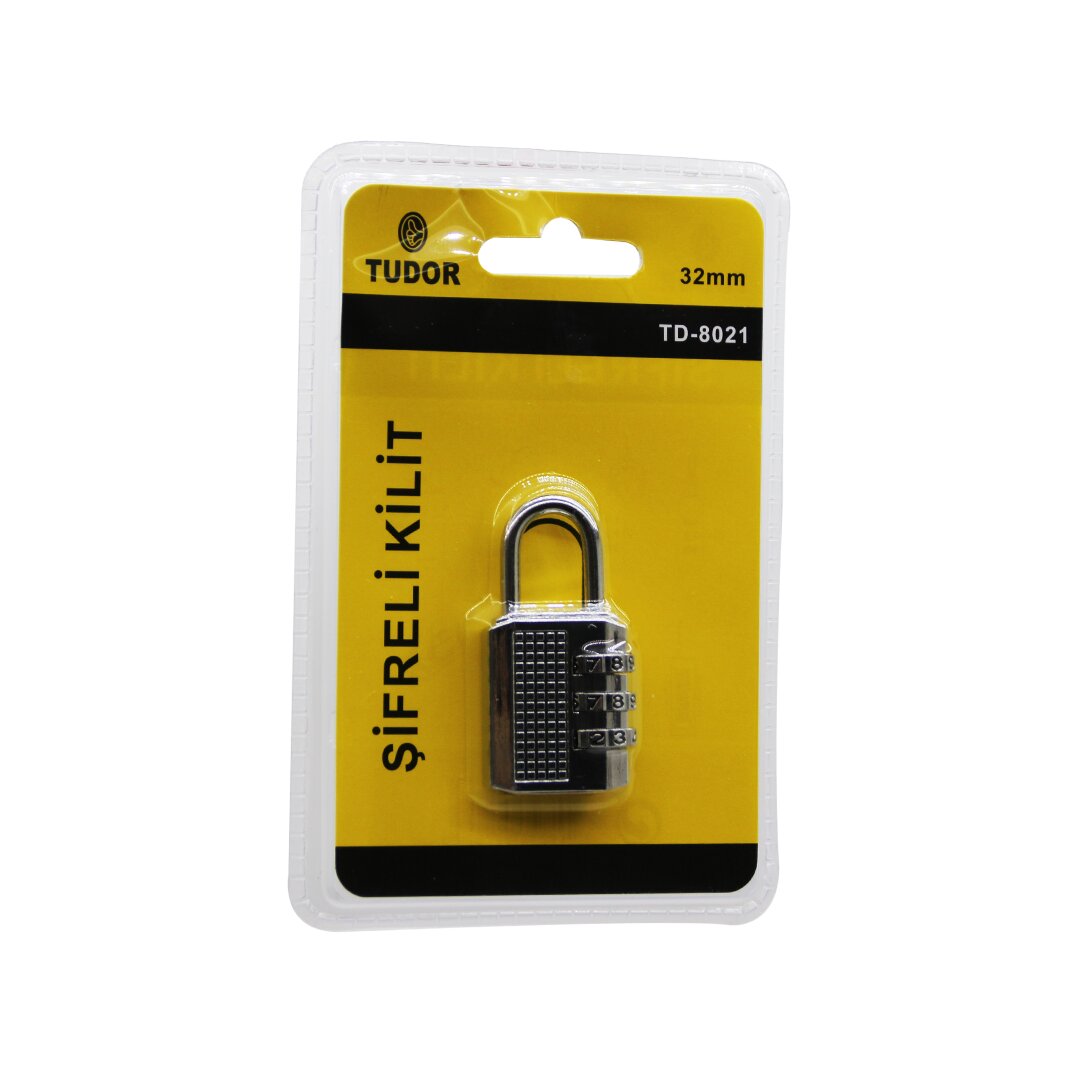TUDOR TD-8021 ( ŞİFRELİ ) ( 32MM ) ASMA KİLİT*12X20 TUDOR TD-8021 ( ŞİFRELİ ) ( 32MM ) ASMA KİLİT*12X20
