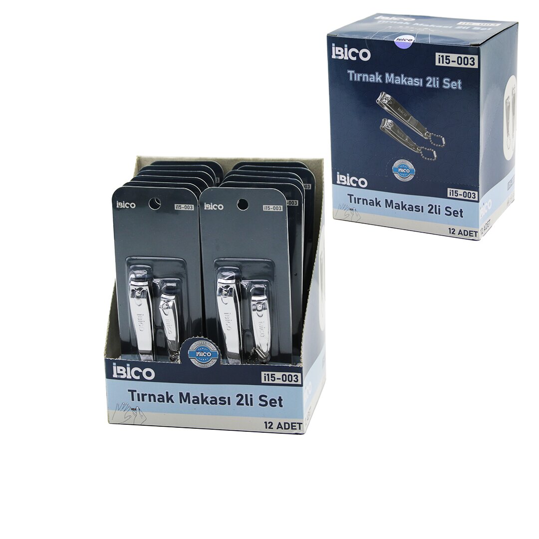 İBİCO İ15-003 ( 2PCS ) ( GRİ ) TIRNAK MAKASI SETİ*12X30 İBİCO İ15-003 ( 2PCS ) ( GRİ ) TIRNAK MAKASI SETİ*12X30