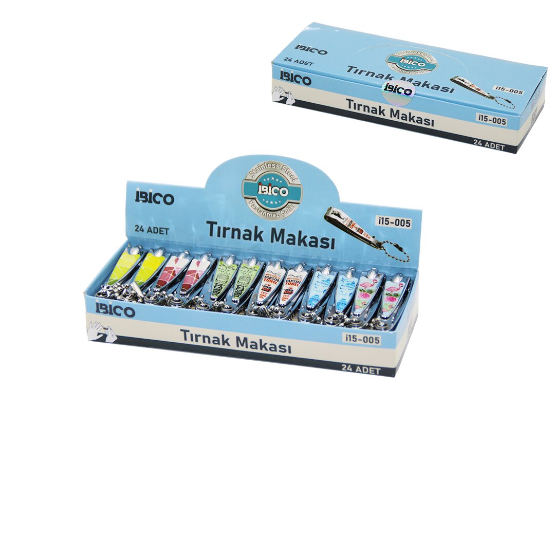 İBİCO İ15-005 ( KÜÇÜK & RENKLİ DESENLİ ) TIRNAK MAKASI*24X50 İBİCO İ15-005 ( KÜÇÜK & RENKLİ DESENLİ ) TIRNAK MAKASI*24X50