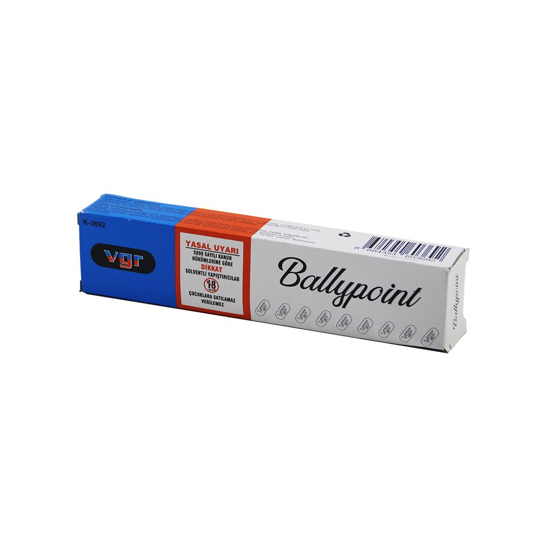 VGR BALLYPOİNT K-3692 BALLY YAPIŞTIRICI ( 50GR ) (KÖSELE-DERİ-LASTİK-SUNİ TAHTA-CAM-PORSELEN-BAKALİT)*20X5 VGR BALLYPOİNT K-3692 BALLY YAPIŞTIRICI ( 50GR ) (KÖSELE-DERİ-LASTİK-SUNİ TAHTA-CAM-PORSELEN-BAKALİT)*20X5