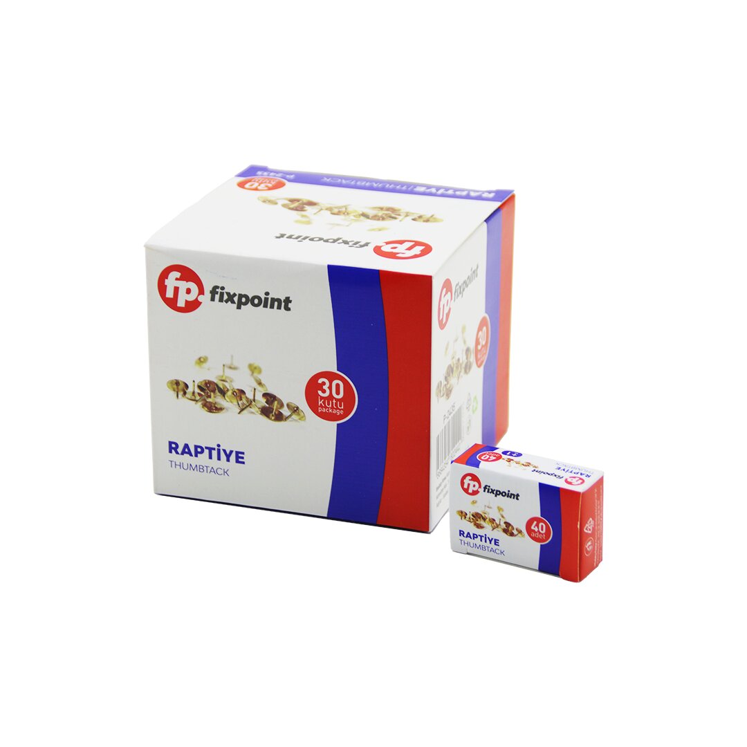 FİXPOİNT P-2435 ( 40PCS ) METAL RAPTİYE ( KUTULU )*30X40 FİXPOİNT P-2435 ( 40PCS ) METAL RAPTİYE ( KUTULU )*30X40
