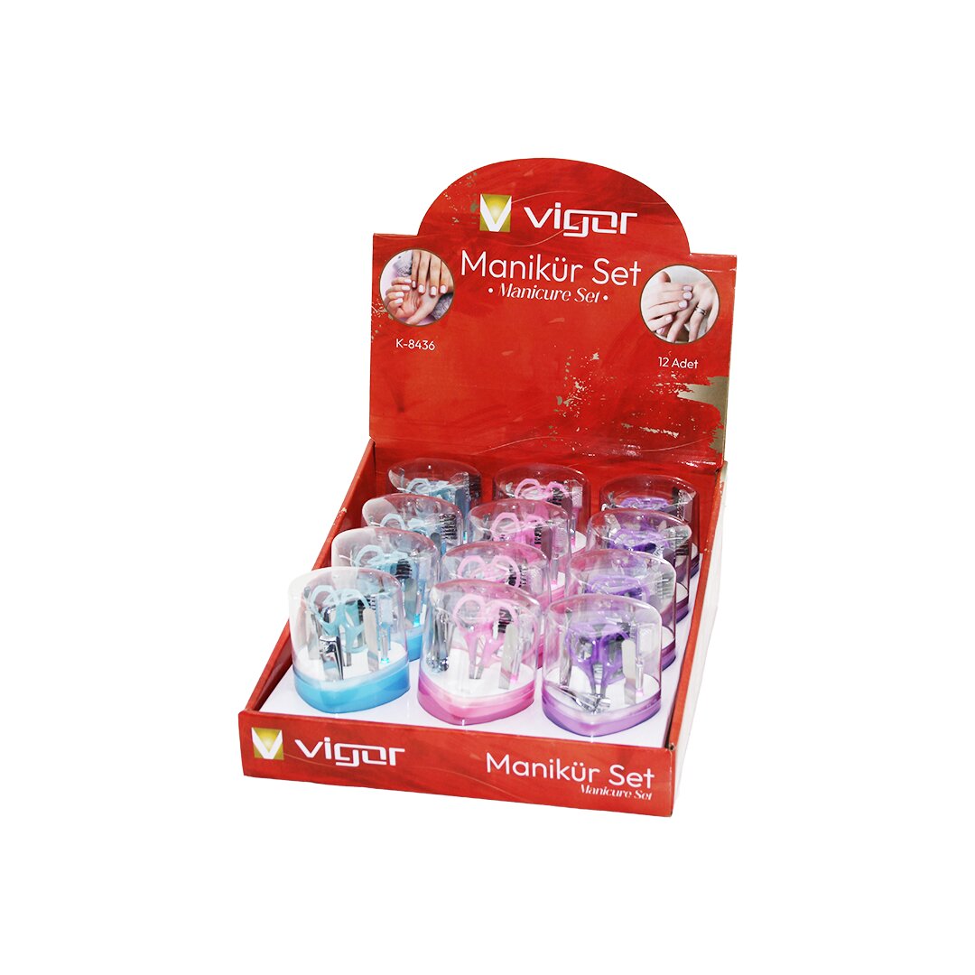 VİGOR K-8436 ( 9PCS ) MANİKÜR & PEDİKÜR SETİ ( KALP MODEL=MİKA KRİSTAL PLASTİK KUTULU )*12X12 VİGOR K-8436 ( 9PCS ) MANİKÜR & PEDİKÜR SETİ ( KALP MODEL=MİKA KRİSTAL PLASTİK KUTULU )*12X12