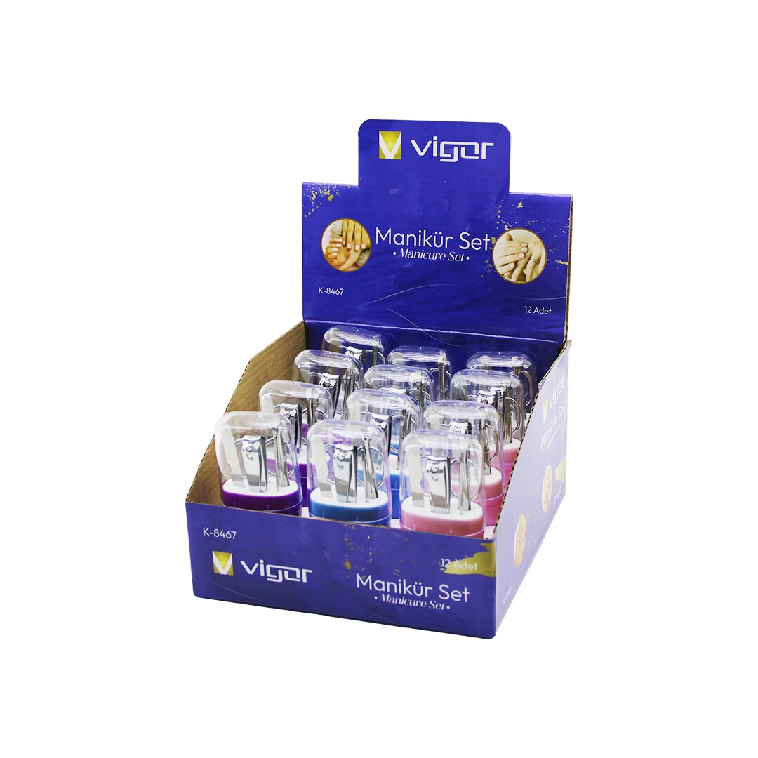 VİGOR K-8467 ( 6PCS ) KİŞİSEL BAKIM MANİKÜR & PEDİKÜR SETİ ( PLASTİK MİKA KUTU )*12X20 VİGOR K-8467 ( 6PCS ) KİŞİSEL BAKIM MANİKÜR & PEDİKÜR SETİ ( PLASTİK MİKA KUTU )*12X20