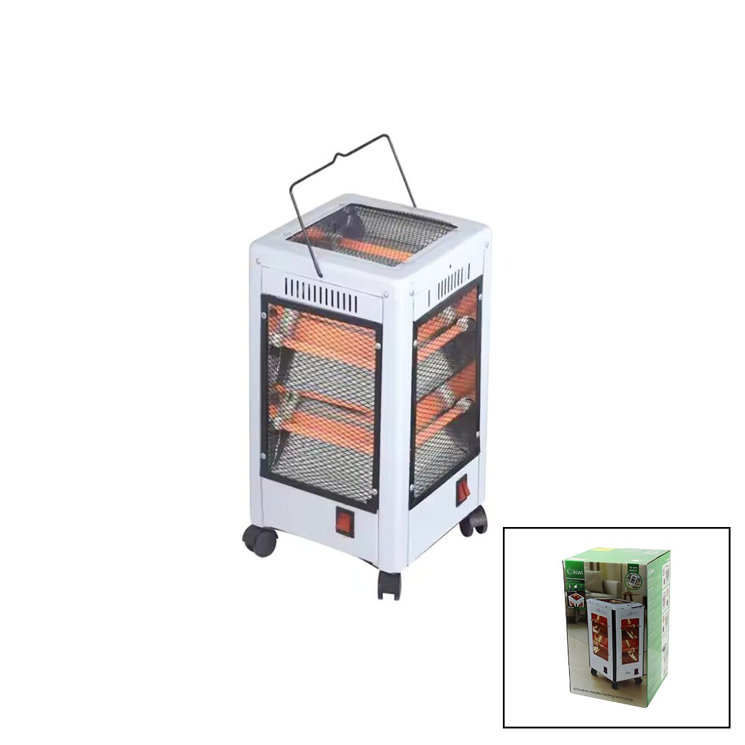 KİWİ KHT-8407 ELEKTİRİKLİ & İNOVATİF ÇOK YÖNLÜ ISITICI SOBA FAN ( TEKERLEKLİ & DEVRİLME EMNİYET ) ( 225X225X435MM )*4