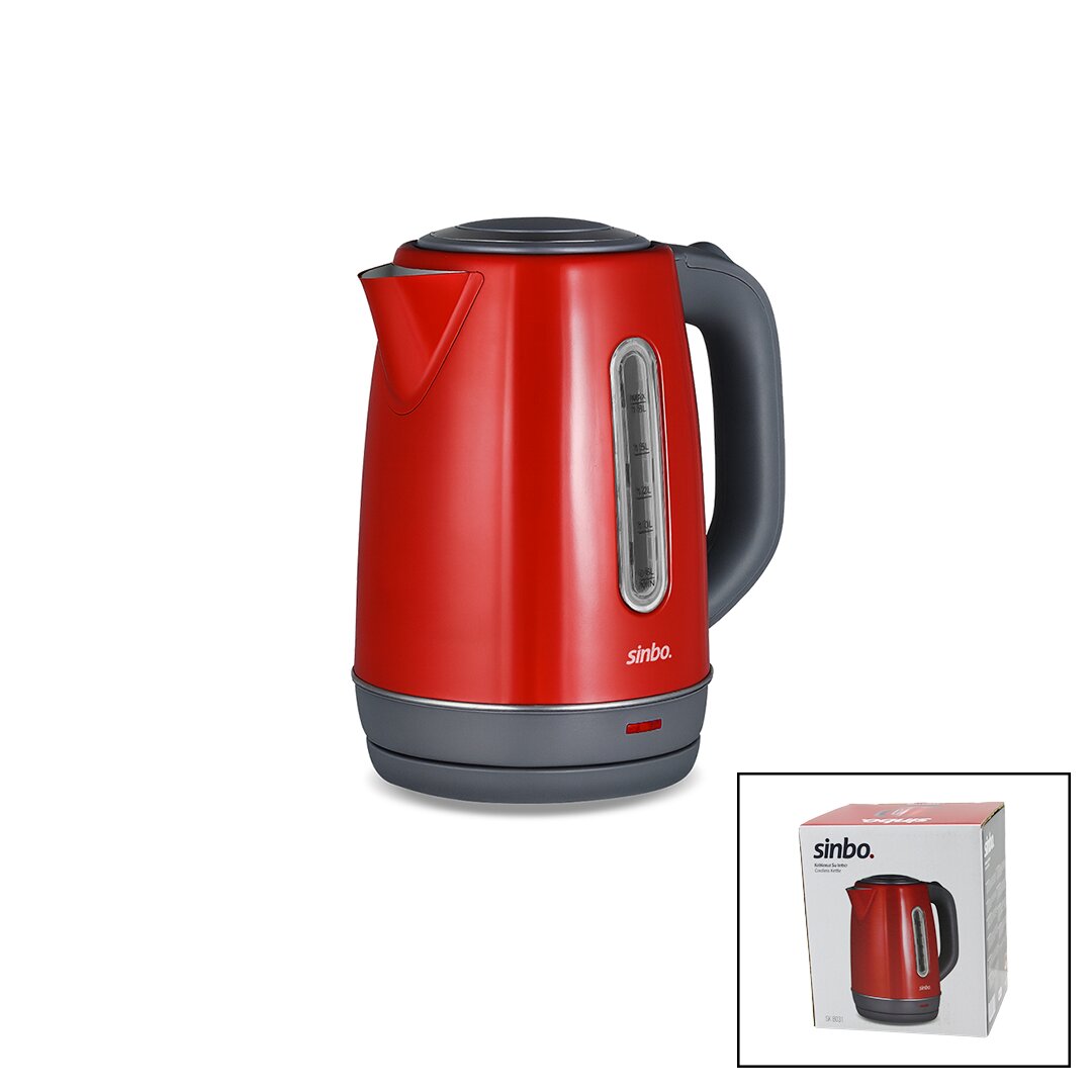 SİNBO SK-8031 ( KIRMIZI ) ( ÇELİK ) KETTLE SU ISITICISI (KABLOSUZ KULLANIM) ( 1.8LT ) (360° DÖNEBİLME) (OTOMATİK KAPANMA)*4 SİNBO SK-8031 ( KIRMIZI ) ( ÇELİK ) KETTLE SU ISITICISI (KABLOSUZ KULLANIM) ( 1.8LT ) (360° DÖNEBİLME) (OTOMATİK KAPANMA)*4