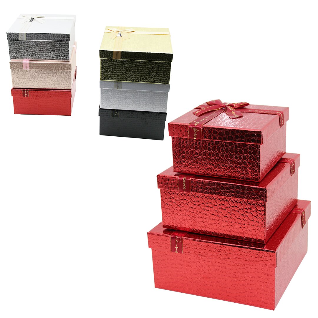 İBİCO İ12-095 (3PCS) (KARE) (PARLAK MİX RENKLİ & KABARTMA DESEN) KARTON HEDİYE KUTUSU (KURDELALI) (25-21-17CM)*24 İBİCO İ12-095 (3PCS) (KARE) (PARLAK MİX RENKLİ & KABARTMA DESEN) KARTON HEDİYE KUTUSU (KURDELALI) (25-21-17CM)*24