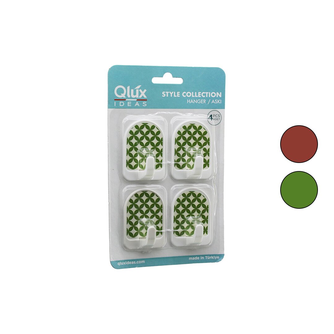 QLUX L-00609 ( 4PCS ) ( KUBBE ) ( PANO ) PLASTİK ASKI ( YAPIŞKANLI MONTAJ )*50