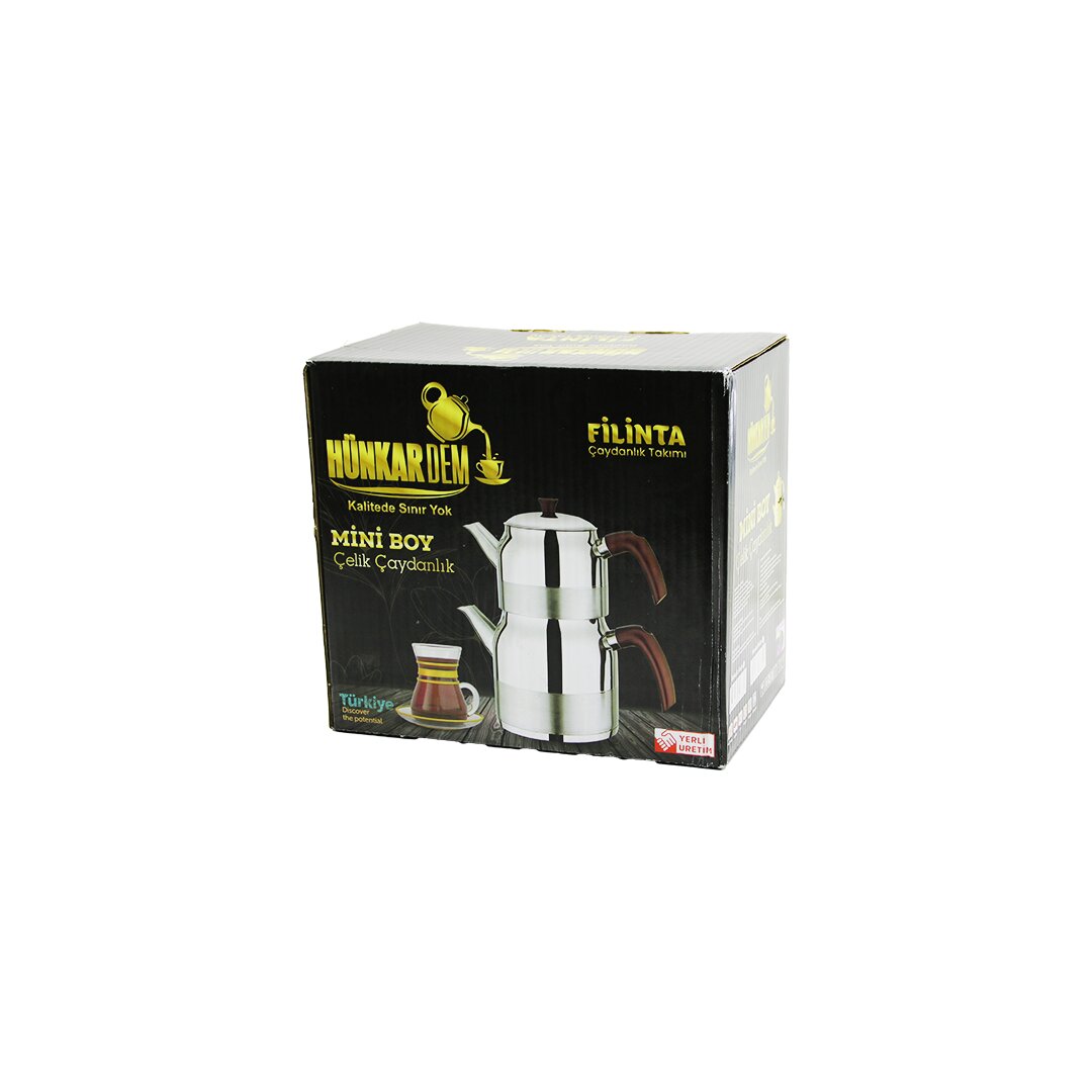 HÜNKARDEM FİLİNTA ( MİNİ BOY ) ( ÇELİK ) ÇAYDANLIK SETİ ( ÇİFT KAPAKLI ) ( RENKLİ BAKALİT KULP ) ( ÜST DEMLİK: 1LT & ALT SULUK: 1.5LT ) ( KENDİNDEN SÜZGEÇLİ )*8 HÜNKARDEM FİLİNTA ( MİNİ BOY ) ( ÇELİK ) ÇAYDANLIK SETİ ( ÇİFT KAPAKLI ) ( RENKLİ BAKALİT KULP ) ( ÜST DEMLİK: 1LT & ALT SULUK: 1.5LT ) ( KENDİNDEN SÜZGEÇLİ )*8