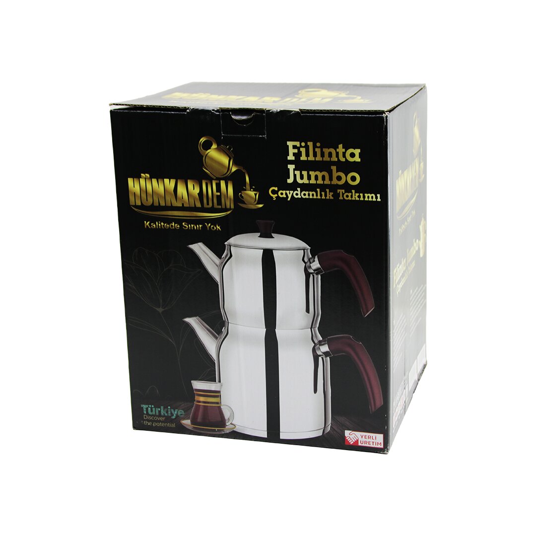 HÜNKARDEM FİLİNTA ( JUMBO BOY ) ( ÇELİK ) ÇAYDANLIK SETİ ( ÇİFT KAPAKLI ) ( RENKLİ BAKALİT KULP ) ( ÜST DEMLİK: 2LT & ALT SULUK: 4LT ) ( KENDİNDEN SÜZGEÇLİ )*6 HÜNKARDEM FİLİNTA ( JUMBO BOY ) ( ÇELİK ) ÇAYDANLIK SETİ ( ÇİFT KAPAKLI ) ( RENKLİ BAKALİT KULP ) ( ÜST DEMLİK: 2LT & ALT SULUK: 4LT ) ( KENDİNDEN SÜZGEÇLİ )*6