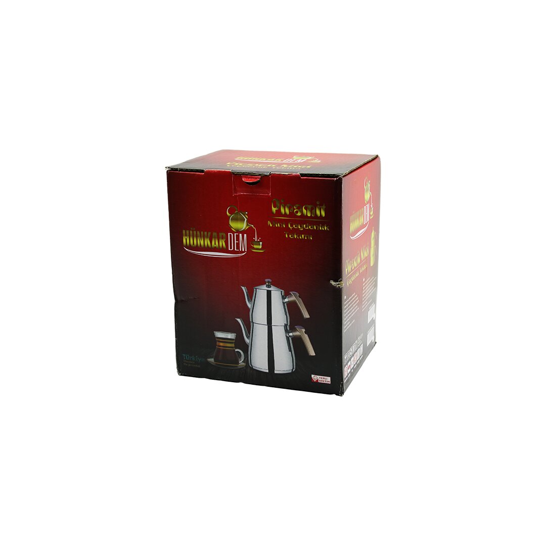 HÜNKARDEM PRAMİT ( MİNİ BOY ) ÇELİK ÇAYDANLIK SETİ & TAKIMI ( RENKLİ BAKALİT KULP ) ( ÜST DEMLİK: 0.9LT & ALT SULUK: 1.5LT ) ( KENDİNDEN SÜZGEÇLİ ) *8 HÜNKARDEM PRAMİT ( MİNİ BOY ) ÇELİK ÇAYDANLIK SETİ & TAKIMI ( RENKLİ BAKALİT KULP ) ( ÜST DEMLİK: 0.9LT & ALT SULUK: 1.5LT ) ( KENDİNDEN SÜZGEÇLİ ) *8