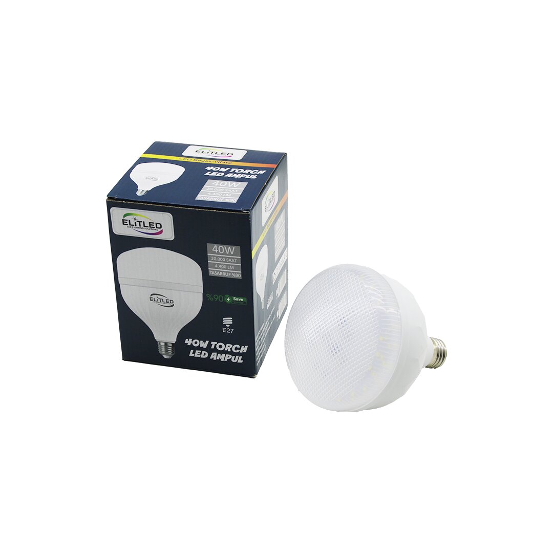 ELİTLED EL-02 12/24 ( 40W ) TORCH LED BULB AMPUL ( BEYAZ & 6400K ) ( E27 ) ( 4400 LÜMEN ) ( 20.000 SAAT ÖMÜR )*30 ELİTLED EL-02 12/24 ( 40W ) TORCH LED BULB AMPUL ( BEYAZ & 6400K ) ( E27 ) ( 4400 LÜMEN ) ( 20.000 SAAT ÖMÜR )*30