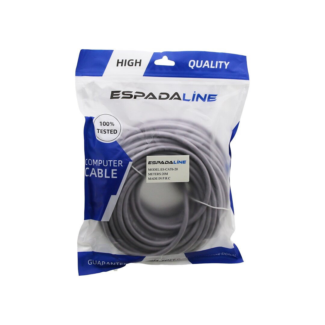 ESPADALİNE ES-CAT6-20 ( 20MT ) İNTERNET ETHERNET (CAT6 ) DATA KABLOSU*40 ESPADALİNE ES-CAT6-20 ( 20MT ) İNTERNET ETHERNET (CAT6 ) DATA KABLOSU*40