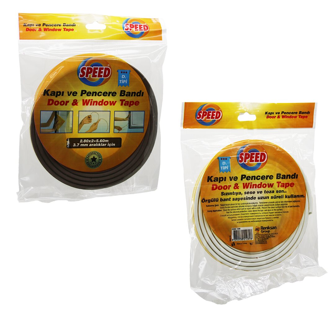 SPEED-1409 ( KAHVERENGİ-BEYAZ ) ( BOBİN FİTİL ) ( KAPI & PENCERE ) BANT ( 2.8X2=5.60MT )*30=K