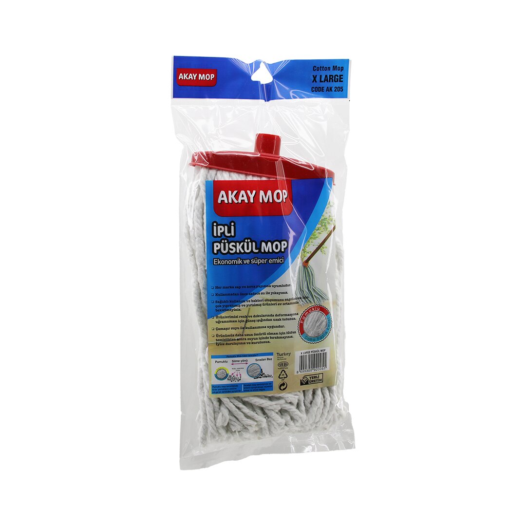 AKAY MOP AK-205 ( X LARGE )( GENİŞ SAP TUTACAK ) ( ÖRGÜLÜ İPLİ= 27CM ) PÜSKÜL MİKROFİBER ENDÜSTRİYEL MOP*40 AKAY MOP AK-205 ( X LARGE )( GENİŞ SAP TUTACAK ) ( ÖRGÜLÜ İPLİ= 27CM ) PÜSKÜL MİKROFİBER ENDÜSTRİYEL MOP*40