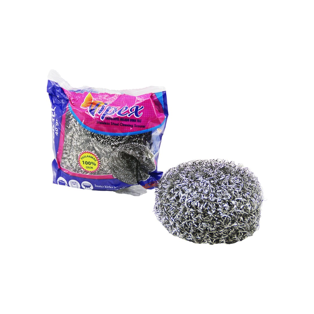 VİPEX ( 40 GR ) ENDÜSTRİYEL BULAŞIK OVMA ( TOP TELİ ) ( %100 PASLANMAZ ÇELİK ) ( SERT YÜZEYLER İÇİN TEMİZLİK TOPU )*20X10 VİPEX ( 40 GR ) ENDÜSTRİYEL BULAŞIK OVMA ( TOP TELİ ) ( %100 PASLANMAZ ÇELİK ) ( SERT YÜZEYLER İÇİN TEMİZLİK TOPU )*20X10
