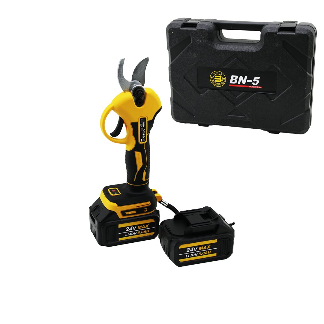 BANCO CORDLESS SHEAR YELLOW BN-5 HS-155 ( ŞARJLI ) BAĞ MAKASI ( 2 BATARYA & 24V 5.0AH ) ( MAKAS ARALIK=30MM )*10 BANCO CORDLESS SHEAR YELLOW BN-5 HS-155 ( ŞARJLI ) BAĞ MAKASI ( 2 BATARYA & 24V 5.0AH ) ( MAKAS ARALIK=30MM )*10