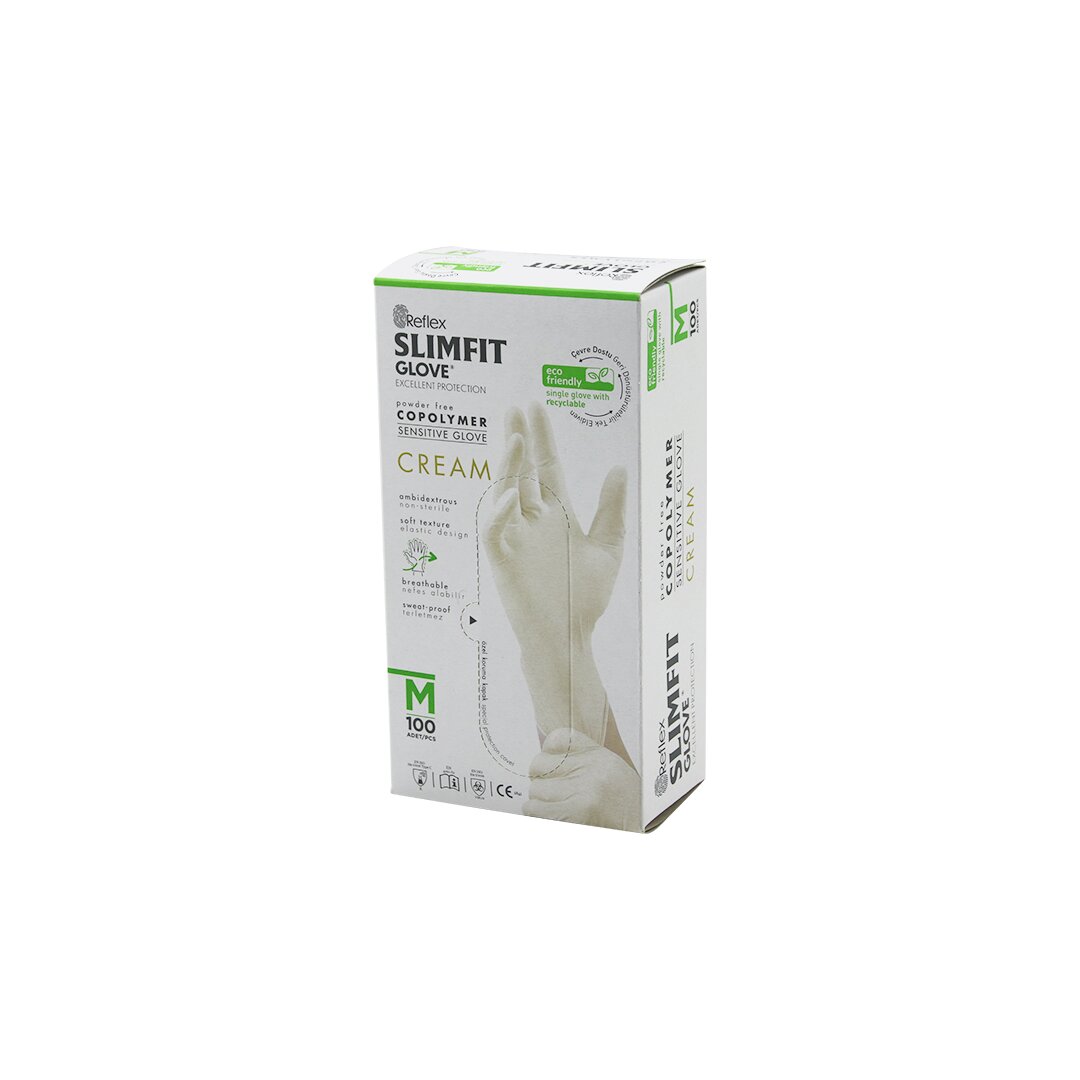 REFLEX SLİMFİT GLOVE KOD-029 ( M ) ( KREM ) ( PUDRASIZ ) MUAYENE ELDİVEN 100LÜ*1X20 REFLEX SLİMFİT GLOVE KOD-029 ( M ) ( KREM ) ( PUDRASIZ ) MUAYENE ELDİVEN 100LÜ*1X20