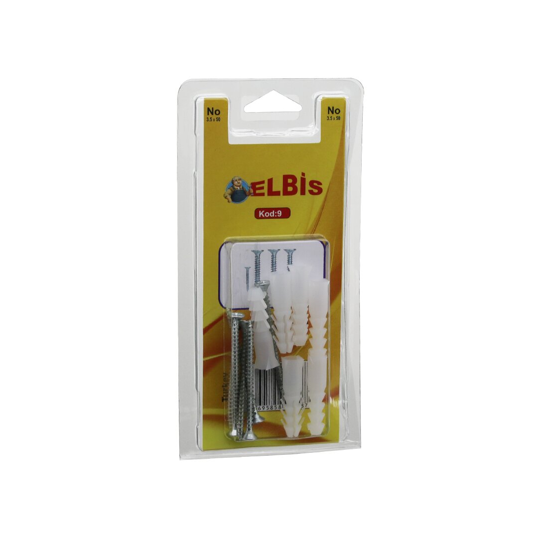 ELBİS-09 ( NO-3.5X50 ) DÜBELLİ VİDA*12X24 ELBİS-09 ( NO-3.5X50 ) DÜBELLİ VİDA*12X24