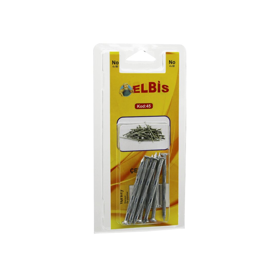 ELBİS-45 4X60 ÇELİK ÇİVİ *12X24 ELBİS-45 4X60 ÇELİK ÇİVİ *12X24