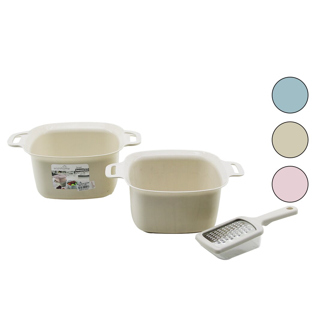 WİSH HOME WH-51300 ( 2PCS ) SÜZGEÇLİ KULPLU KASE ( 4LT ) & HAZNELİ RENDE SET*12=K WİSH HOME WH-51300 ( 2PCS ) SÜZGEÇLİ KULPLU KASE ( 4LT ) & HAZNELİ RENDE SET*12=K