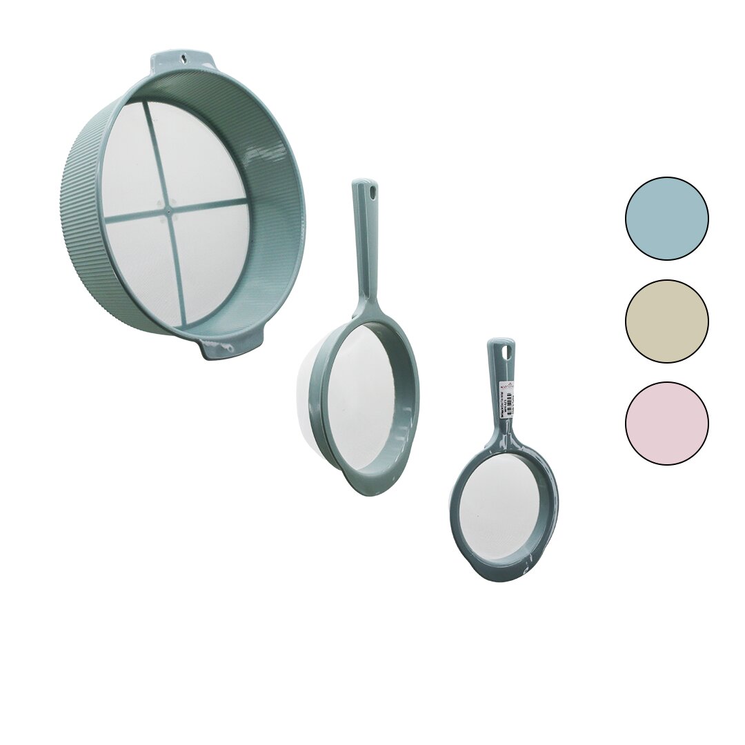 WİSH HOME WH-623 ( 3PCS ) ELEKLİ PLASTİK SÜZGEÇ SET ( 12CM - 17CM + UN ELEK ) *12=K WİSH HOME WH-623 ( 3PCS ) ELEKLİ PLASTİK SÜZGEÇ SET ( 12CM - 17CM + UN ELEK ) *12=K