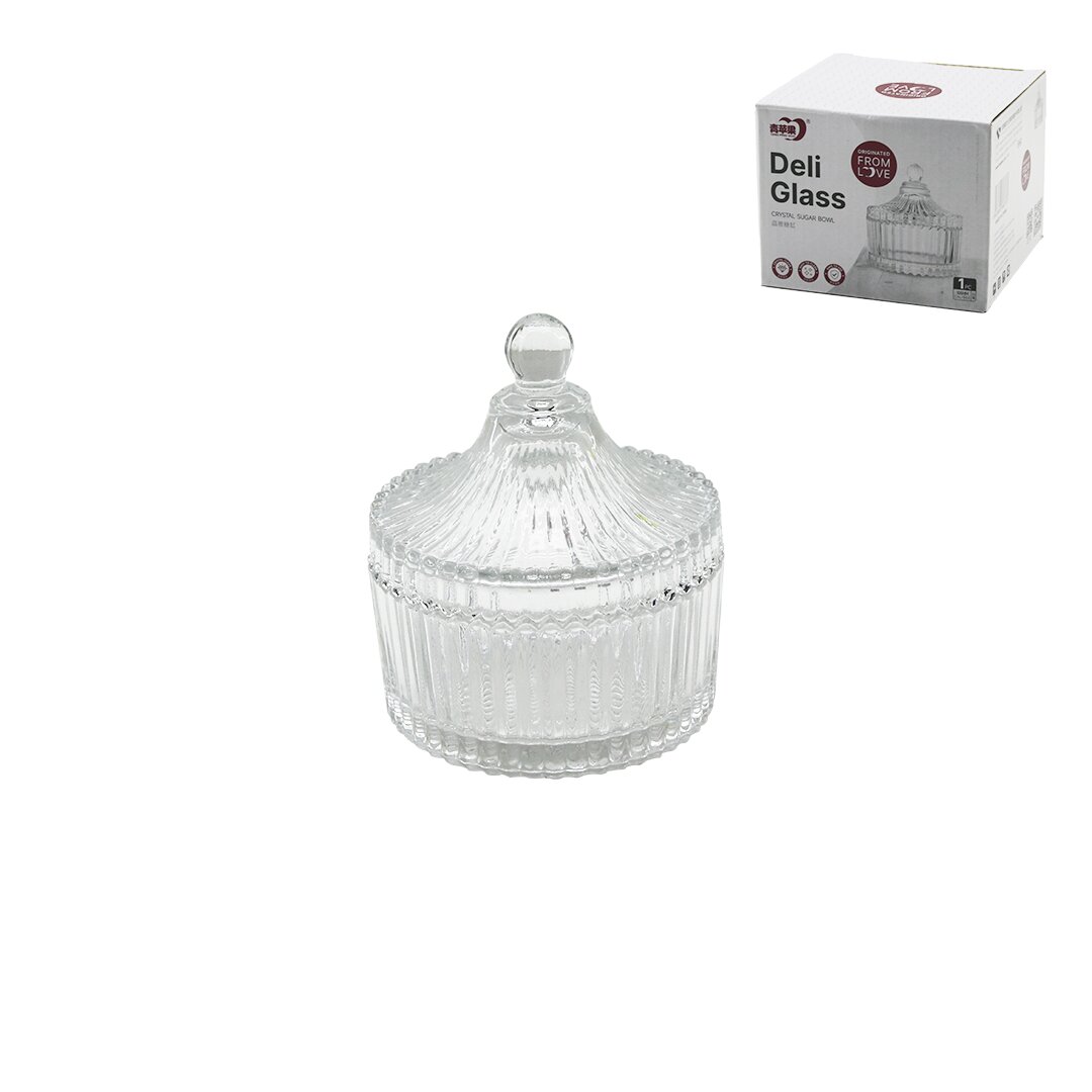 DELI GLASSWARE TG-1032-4 BÜYÜK CAM ŞEKERLİK*48