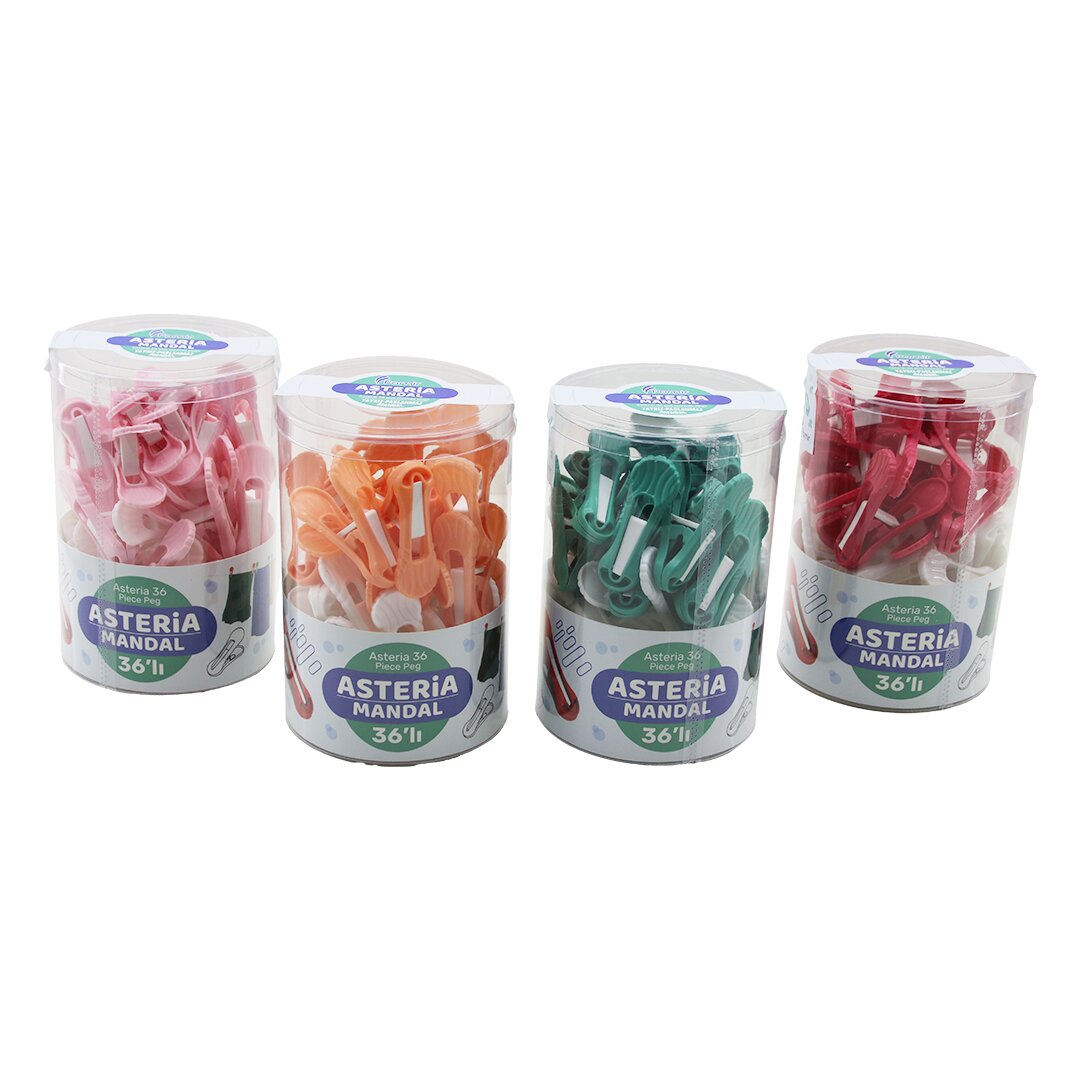 PAMİR PMR-023 ASTERİA PMR-023 ( 36PCS ) ( YAYSIZ ) PLASTİK RENKLİ MANDAL KUTULU*32 PAMİR PMR-023 ASTERİA PMR-023 ( 36PCS ) ( YAYSIZ ) PLASTİK RENKLİ MANDAL KUTULU*32