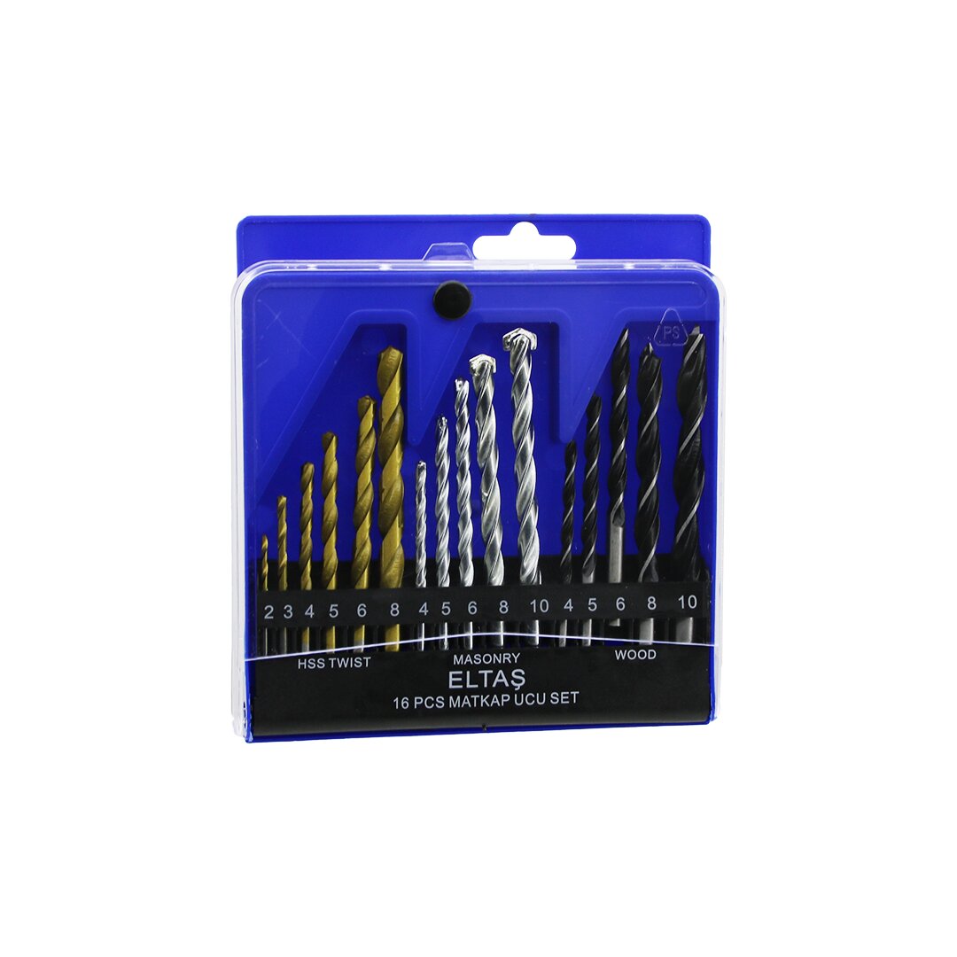 ELTAŞ LRD-136 ( 16PCS ) MATKAP UCU SETİ ( AHŞAP & METAL & BETON )*50