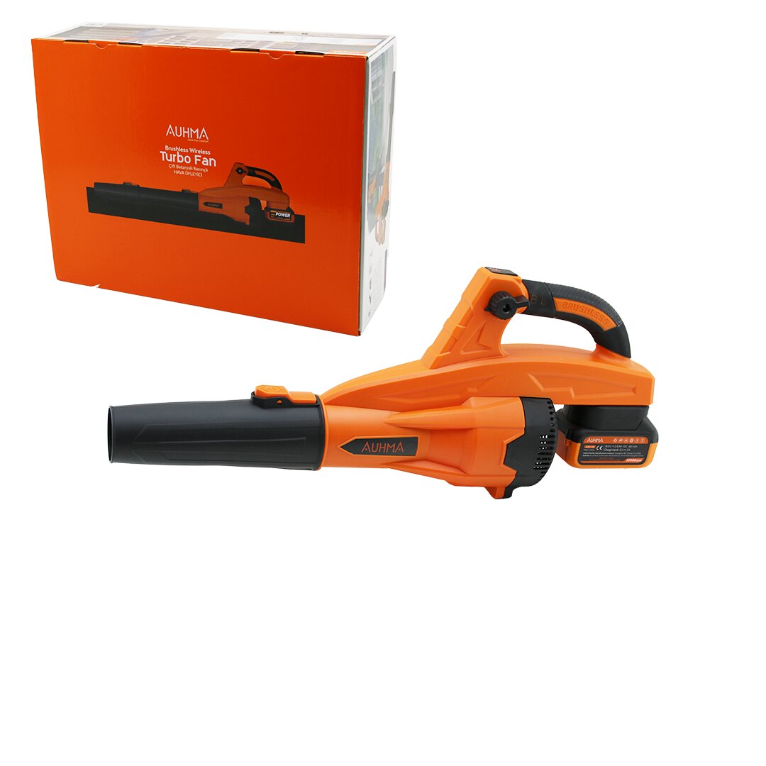 AUHMA AHV-28 (TURBO FAN) (HAVA ÜFLEYİCİ KÖRÜK) (USB ŞARJLI) (ÇİFT BATARYA=2*2.6Ah & 18.5V) (GÜÇ:650W) (BASINÇ:1450pa) (HIZ:12 KADEME)*4
