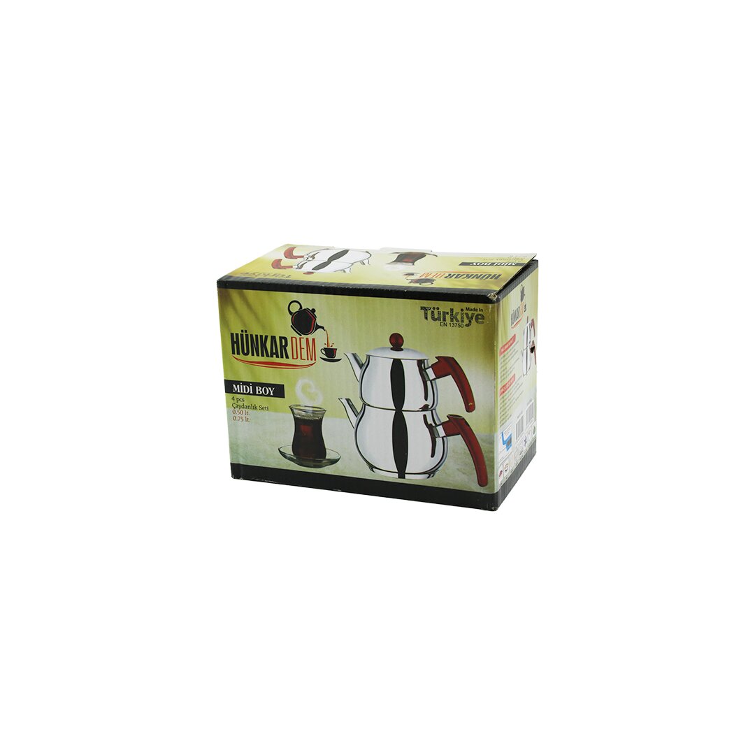 HÜNKARDEM ( MİDİ BOY ) ( KÜRE ) ( ÇELİK ) ÇAYDANLIK SETİ ( RENKLİ BAKALİT KULP ) ( ÜST DEMLİK: 0.5LT & ALT SULUK: 0.75LT ) ( KENDİNDEN SÜZGEÇLİ )*10 HÜNKARDEM ( MİDİ BOY ) ( KÜRE ) ( ÇELİK ) ÇAYDANLIK SETİ ( RENKLİ BAKALİT KULP ) ( ÜST DEMLİK: 0.5LT & ALT SULUK: 0.75LT ) ( KENDİNDEN SÜZGEÇLİ )*10