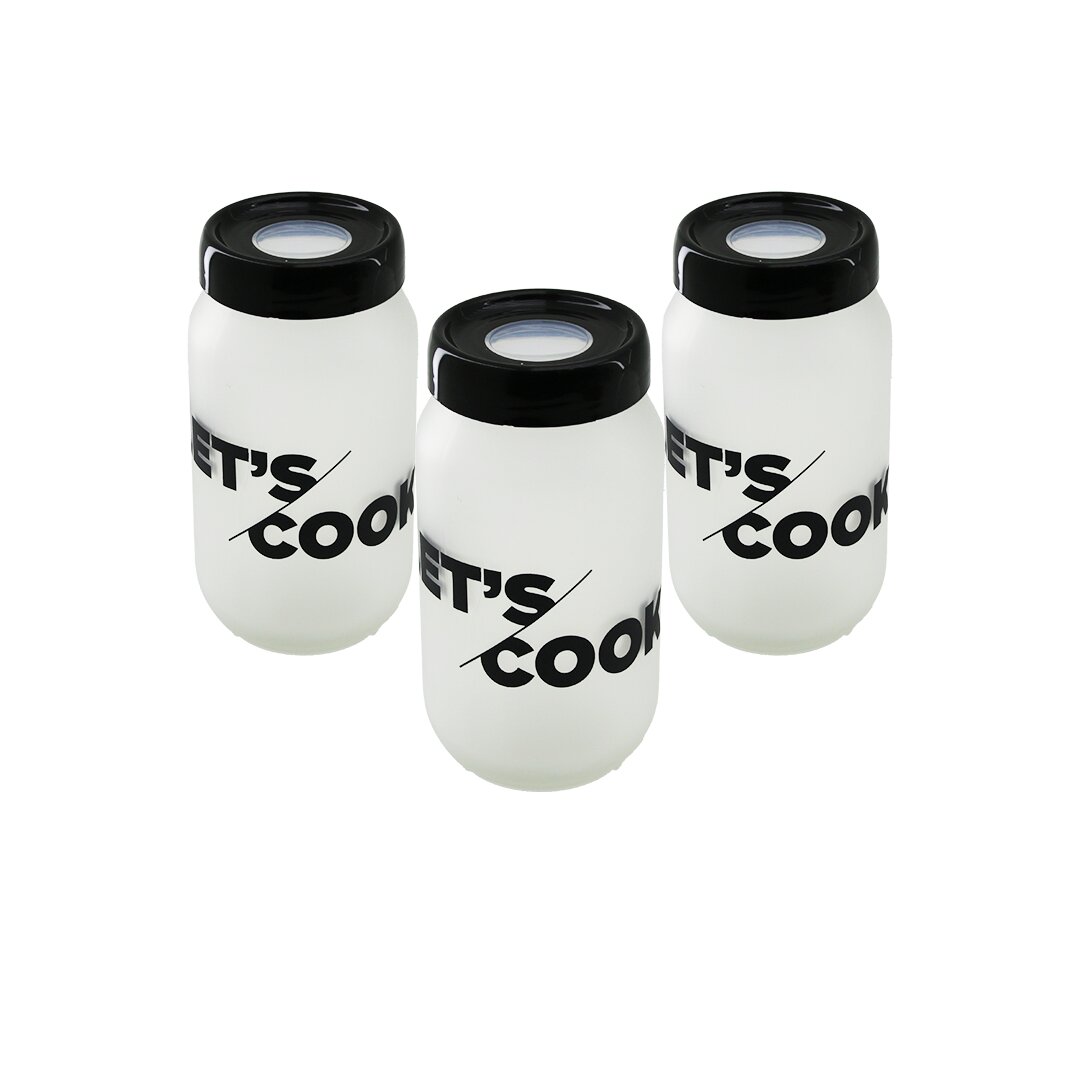 QLUX S-00142 ( 3PCS ) ( 100CC ) FLU SAKLAMA KABI & CAM KAVANOZ SET*1=K