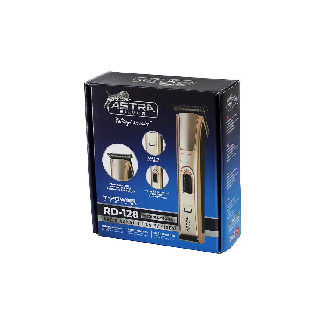 ASTRA DINGILG RD-128 (T-POWER) SAÇ & SAKAL KESME TRAŞ MAKİNESİ *40