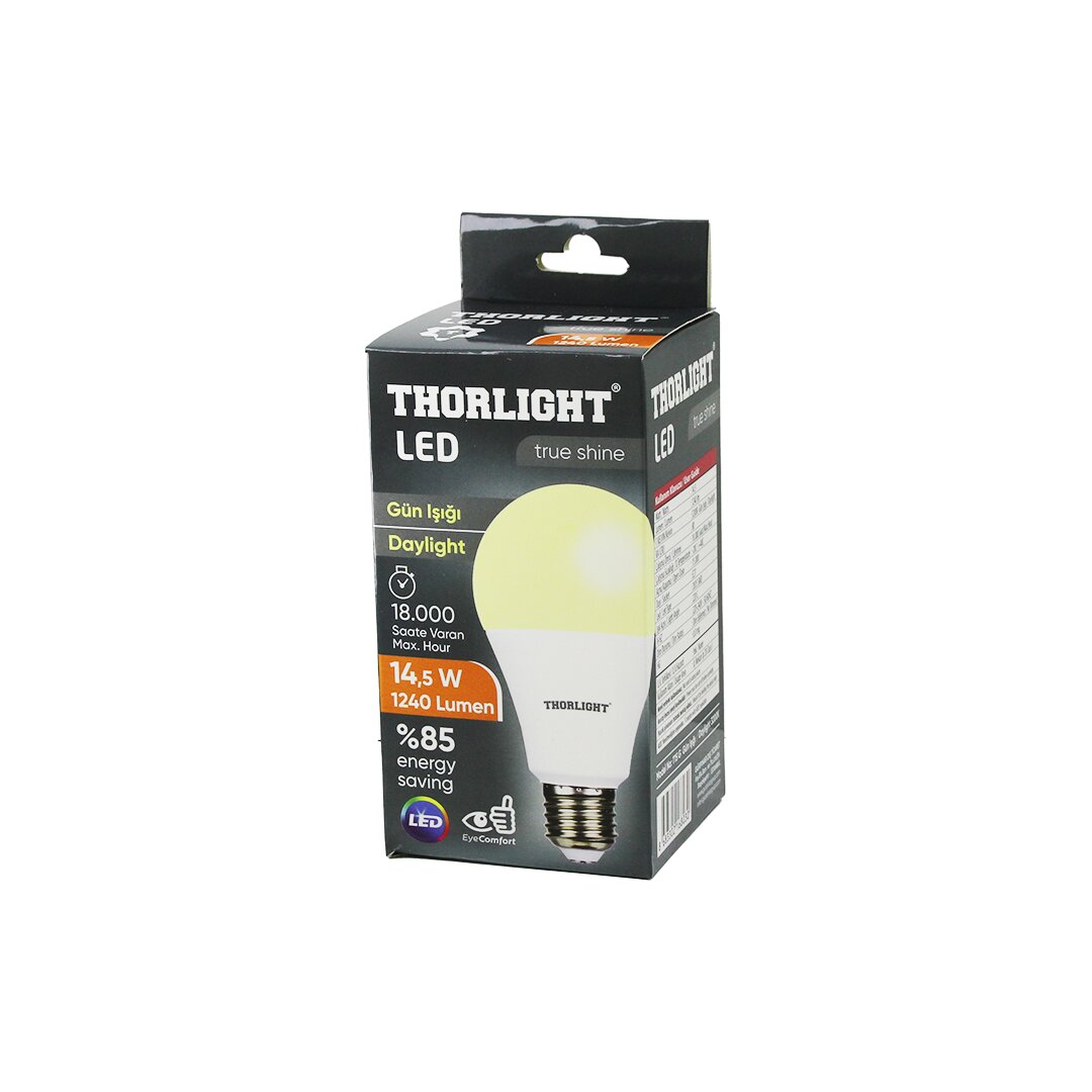 THORLIGHT A-70 12B ( 14.5W ) E27 GÜNIŞIK LED AMPUL*10X6