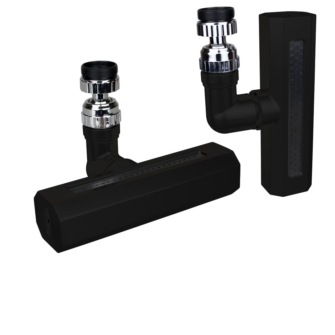 KINETEX KTX-3288 ( SİYAH ) ( GENİŞ & ŞELALE ) ( 4 FONKSİYONLU  & 360° OYNAR BAŞLIK ) PERLATÖR MUSLUK UCU*100