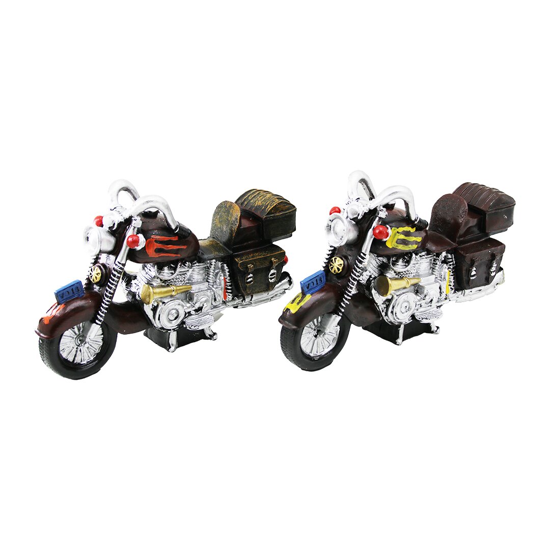 İBİCO İ12-203-A ( MOTORSİKLET ) VİNTAGE DEKORATİF BİBLO & KUMBARA RENKLİ 25CM ( REÇİNE )*24