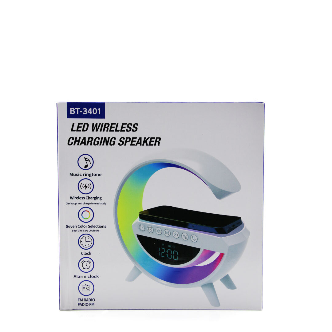 LED WIRELESS GK-11 BT-3401 KABLOSUZ ŞARJLI & HOPARLÖR SPEAKER & G KASA ( RGB IŞIKLI ) ( SAAT & FM RADIO & ALARM ) ( BT & USB & TF & AUX ) *24