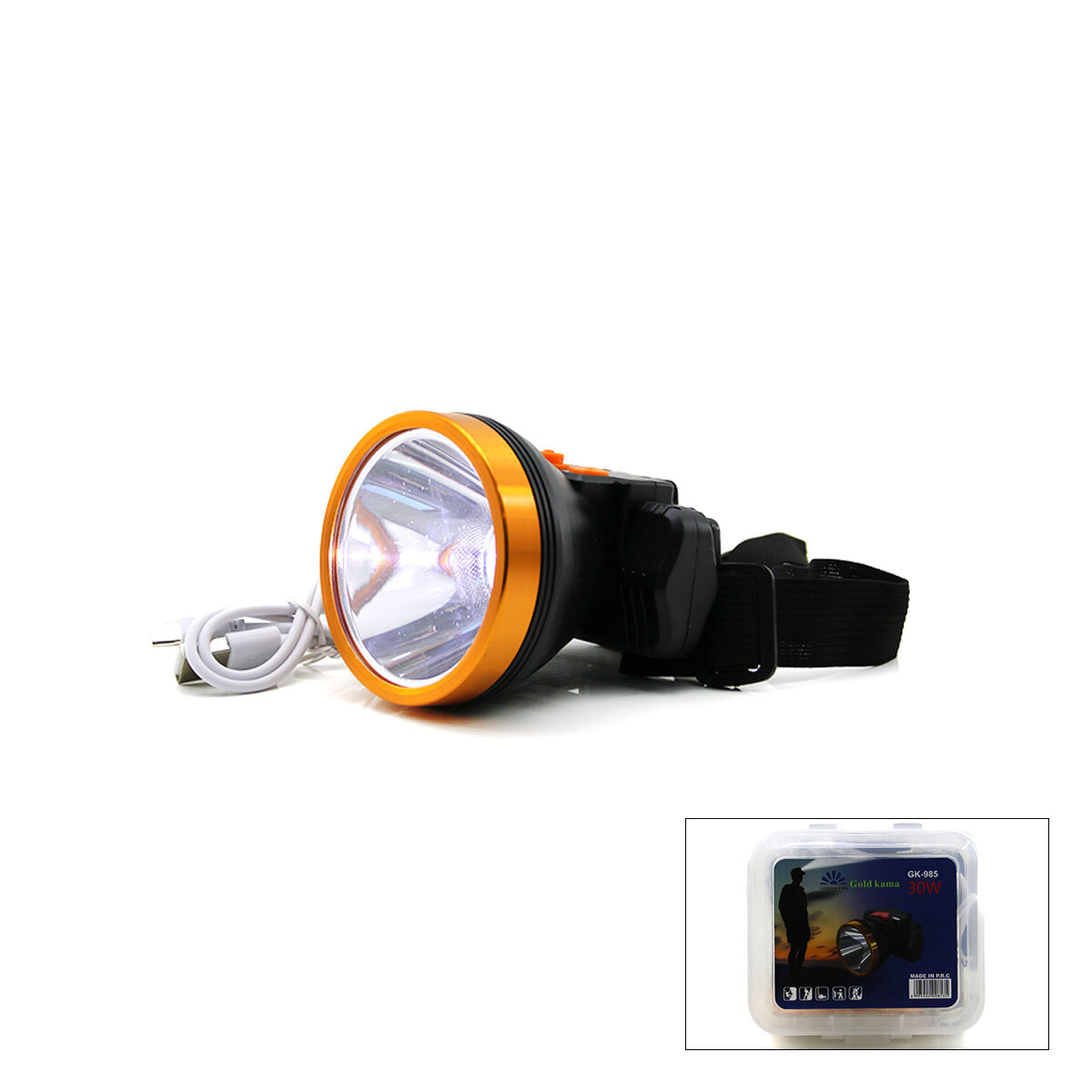 GOLD KAMA GK-985 ( ŞARJLI ) ( 30W ) KAFA LAMBASI FENER ( USB & TYPE-C ) ( KADEME IŞIKLI )*120 GOLD KAMA GK-985 ( ŞARJLI ) ( 30W ) KAFA LAMBASI FENER ( USB & TYPE-C ) ( KADEME IŞIKLI )*120