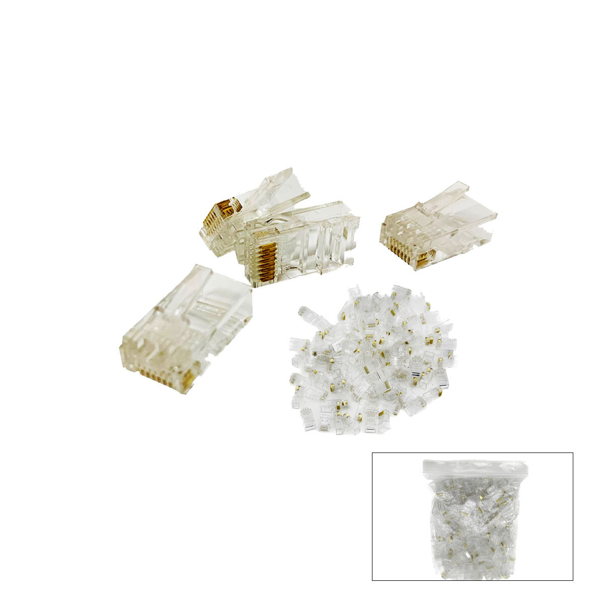 POWERMASTER PM-5993 ( 100PCS ) STARNDART İNTERNET ETHERNET JACK JAK ( RJ45 )*100