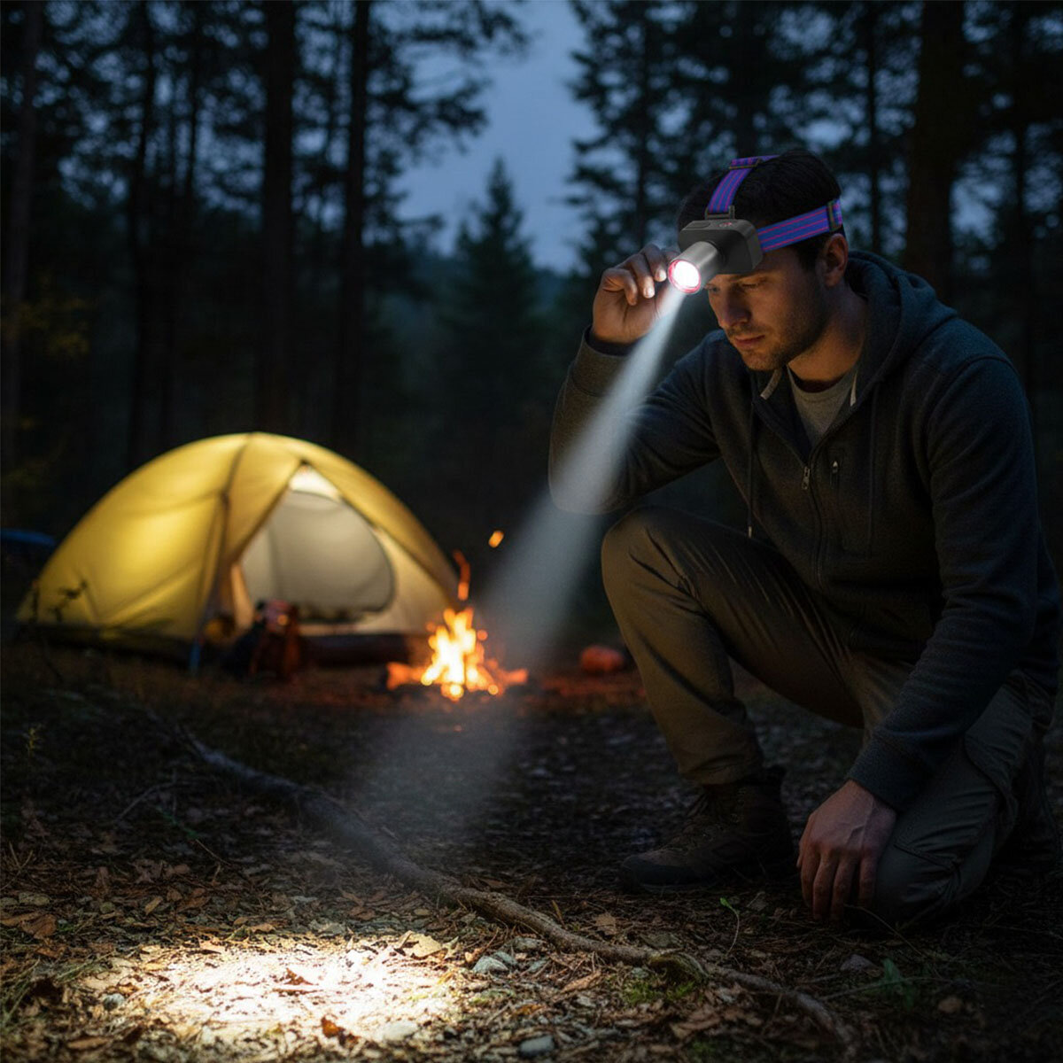 MULTI-FUNCTIONAL OR-8059 EKO ( ŞARJLI ) ( 30W ) KAFA LAMBASI FENER 1 LED ( USB & TYPE-C ) (KADEME IŞIK AYARI & FLAŞÖR )*120