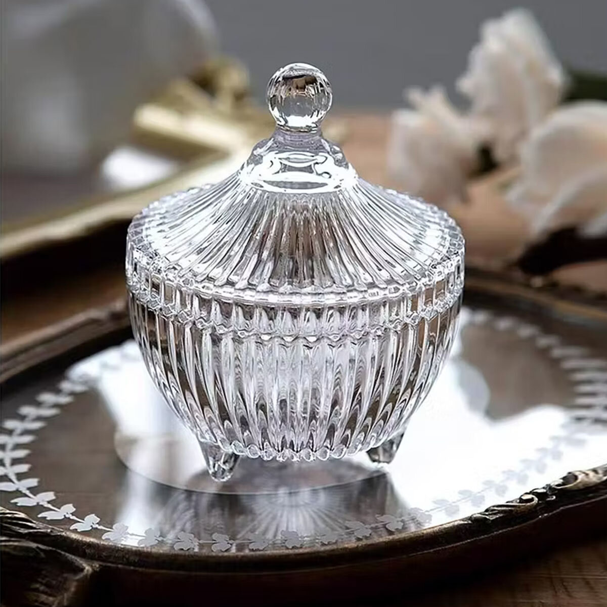 DELI GLASSWARE TG-1034-4 ÜÇ AYAK ŞEKERLİK*48 DELI GLASSWARE TG-1034-4 ÜÇ AYAK ŞEKERLİK*48