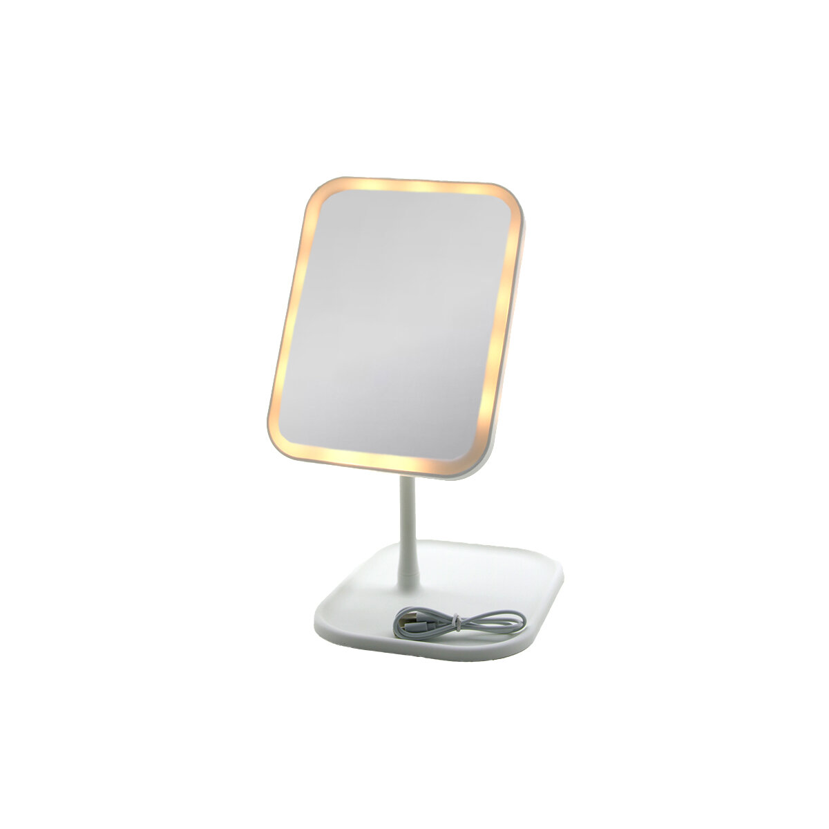 İBİCO İ11-017 ( DİKDÖRTGEN ) ( 7" ) ( LEDLİ & USB ŞARJLI ) MAKYAJ AYNASI ( 90° AÇI AYARLI ) ( TAKILI AYAK ) ( RENKLİ PLS )*60